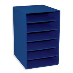 Image for Classroom Keepers 6 Shelf Organizer, 17-3/4 x 12 x 13-1/2 Inches, Blue from School Specialty