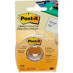 Image for Post-it Removable Labeling and Cover-Up Tape, 1 Inch x 58-1/3 Feet, White from School Specialty