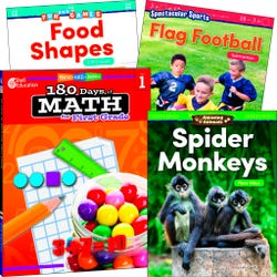 Teacher Created Materials Learn-at-Home Explore Math Bundle, Grade 1, Set of 4 Item Number 2092218