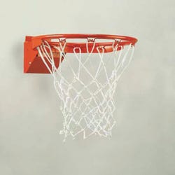 Image for Bison TruFlex Basketball Breakaway Goal, 42 or 48 Inch Backboard, Glass Backboard, Steel Cover Plate, Orange from School Specialty