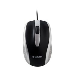 Image for Verbatim Corded Notebook Optical Mouse, Silver from School Specialty