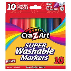 Image for Cra-Z-Art Washable Markers, Broadline, Assorted Colors, Set of 10 from School Specialty