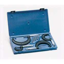Image for Central 4-Piece Micrometer Set, 0 to 4 Inches, 0.001 Inch Graduations, I-Beam Frame, Set of 4 from School Specialty