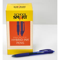 Image for School Smart Retractable Hybrid Gel and Ink Pens, Blue, Pack of 48 from School Specialty