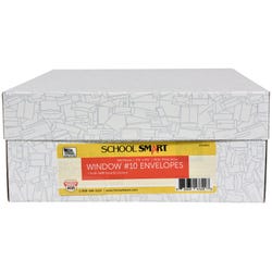 School Smart Kwik-Tak Security Window Envelope, No. 10, White, Box of 500 2044615
