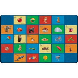 Image for Flagship Carpets See My Alphabet Carpet, 6 Feet x 8 Feet 4 Inches, Rectangle, Multicolor from School Specialty