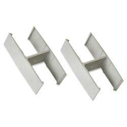 Image for Lorell Straight Panel Connectors, 1-1/4 x 2-1/4 x 5/8 Inches, Aluminum, Set of 2 from School Specialty