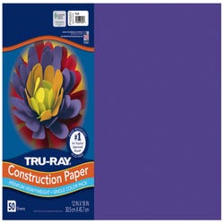 Image for Tru-Ray Sulphite Construction Paper, 12 x 18 Inches, Purple, 50 Sheets from School Specialty