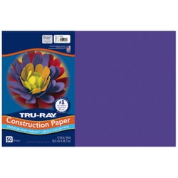 Tru-Ray Sulphite Construction Paper, 12 x 18 Inches, Purple, 50 Sheets, Item Number 054414