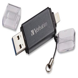 Image for Verbatim Store 'N' Go Dual USB 3.0 Flash Drive for Apple Lightning Devices, 64 GB from School Specialty