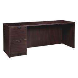 Image for Lorell Prominence Laminate Credenza, Left Pedestal, 72 x 24 x 29 Inches, Espresso from School Specialty
