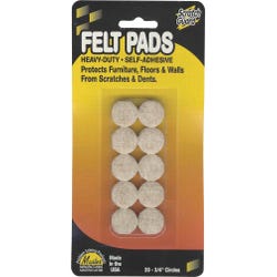 Image for Master Caster Felt Pad, Beige, 3/4 Dia in, Pack of 20 Circles from School Specialty