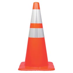 Image for Tatco Traffic Cone, 28 in, Orange and Silver from School Specialty