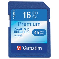 Image for Verbatim Premium SDHC Memory Card, 16 GB from School Specialty