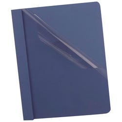 Image for Oxford Clear Front Report Covers, 8-1/2 x 11 Inches, 100 Sheet Capacity, Dark Blue, Pack of 25 from School Specialty