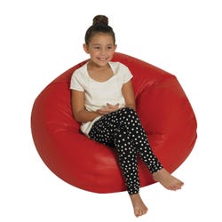 Image for Children's Factory Premium Bean Bag Chair, 26 Inches, Vinyl, Red from School Specialty