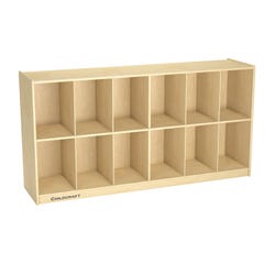 Image for Childcraft Low Storage Unit, 12 Cubbies, 58-3/8 x 14-1/4 x 30 Inches from School Specialty