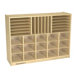Image for Childcraft Mobile Small-Tray Store-n-Stack, 15 Clear Trays, 47-3/4 x 14-1/4 x 36 Inches from School Specialty