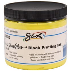 Sax Water Soluble Block Printing Ink, 1 Pint Jar, Primary Yellow Item Number 1299770