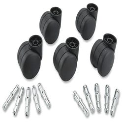 Image for Master Caster Nonhooded Future Deluxe Casters, Set of 5, Matte Black from School Specialty
