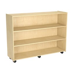 Image for Childcraft Mobile Open Shelving Unit, 3 Shelves, 47-3/4 x 14-1/4 x 36 Inches from School Specialty