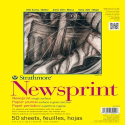 Image for Strathmore 300 Series Newsprint Pad, 9 x 12 Inches, 32 lb, 50 Sheets from School Specialty