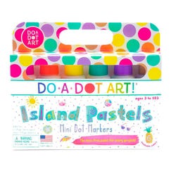Image for Do-A-Dot Art Paint Washable Markers, Mini Dauber Tip, Assorted Island Pastel Colors, Set of 6 from School Specialty