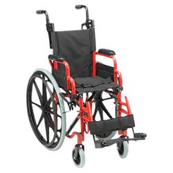 Inspired by Drive Wallaby Pediatric Folding Wheelchair, 12 Inch, Firetruck Red, Item Number 2006719