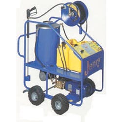 Image for Jenny Burner Oil Fired Pressure Washer, 50 ft, 1.5 HP, 1000 psi, 2.1 gpm Flow, Stainless Steel from School Specialty