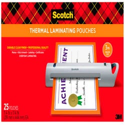 Image for Scotch Thermal Laminating Pouch, 11-1/2 x 17-1/2 Inches, 3 mil Thick, Pack of 25 from School Specialty