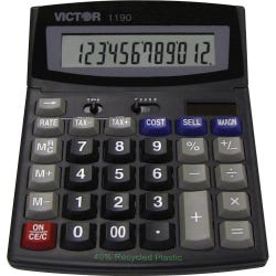 Image for Victor 1190 12-Digit Executive Desktop Calculator, Black from School Specialty