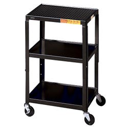 Image for Bretford Adjustable Cart With 4 Inch Casters-Power, 24 W X 18 D X 26-42 H, Black from School Specialty