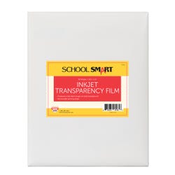 School Smart Inkjet Transparency Film with Sensing Strip, 8-1/2 x 11 Inches, Clear, Pack of 50 079882