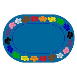 Image for Childcraft Learn Your Colors Bilingual Carpet, 4 x 6 Feet, Oval from School Specialty