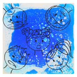 Image for Abilitations Emotion Sensory Floor Tile, 19-1/2 x 19-1/2, Blue from School Specialty