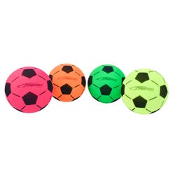 Image for Sportime Fluorescent Foam Soccer Balls, Medium Bounce, Assorted Colors, Set of 4 from School Specialty