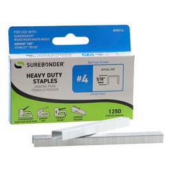 Image for Surebonder Number 4 Heavy Duty 5/16 Inch Narrow Crown Staples, Pack of 1250 from School Specialty