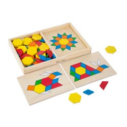 Image for Melissa & Doug Pattern Block and Board Set, 100 Pieces from School Specialty