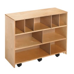 Image for Childcraft Mobile Block Cabinet, 35-3/4 x 13 x 25-3/8 Inches from School Specialty