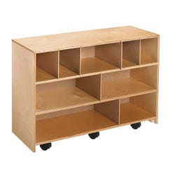 Image for Childcraft Mobile Block Cabinet with Adhesive Labels, 35-3/4 x 13 x 25-3/8 Inches from School Specialty