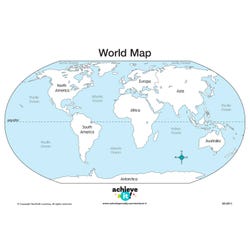 Image for Achieve It! World Map Mats, Set Of 10 from School Specialty