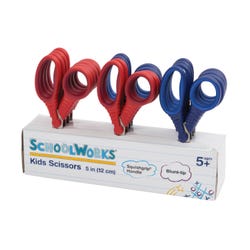Image for Schoolworks Kids Scissors, 5 Inches, Blunt Tip, Assorted Colors, Set of 12 from School Specialty