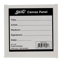 Image for Sax Genuine Canvas Panel, 6 x 6 Inches, White from School Specialty