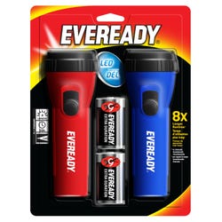Image for Eveready LED Economy Flashlight, Assorted Colors, Pack of 2 from School Specialty