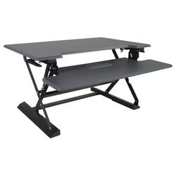 Image for Victor High Rise Height-Adjustable Standing Desk -- Desk Riser, Adjustable, 31"x23"x21", Charcoal Gray/BK from School Specialty