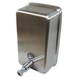 Image for Genuine Joe SS Vertical Soap Dispenser, 40 oz Capacity, Stainless Steel from School Specialty