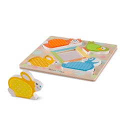 Image for Melissa & Doug First Play Wooden Touch and Feel Peek-a-Boo Pets Puzzle from School Specialty