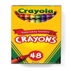 Image for Crayola Standard Size Crayons in Hinged Top Box, Set of 48 from School Specialty