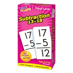 Trend Enterprises Subtraction 13-18 Flash Cards, Set of 99 2131637
