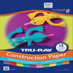 Image for Tru-Ray Sulphite Construction Paper, 12 x 18 Inches, Assorted Colors, Pack of 50 from School Specialty